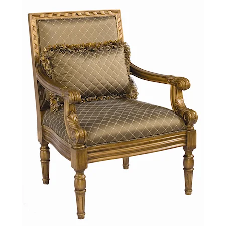 Elegant Carved Wood Chair